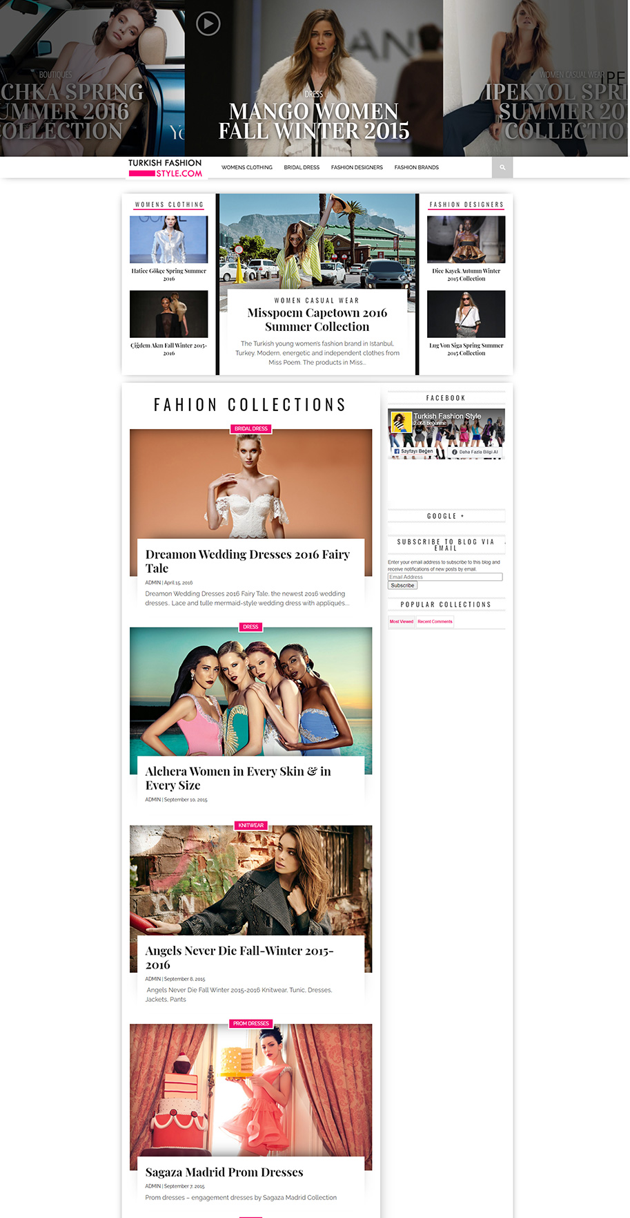 Turkish Fashion Style Web Tasarım Projesi