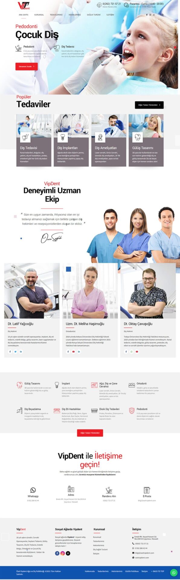 Vipdent Diş Kliniği 1 Vipdent Web Tasarım Projesi